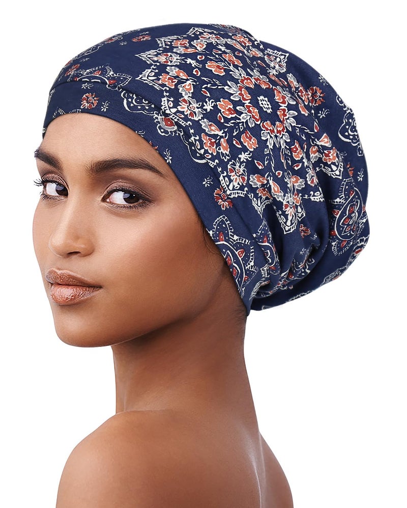 Alnorm Satin Lined Bonnets for Women Slip-on Satin Cap Sleep Gift - Image 2